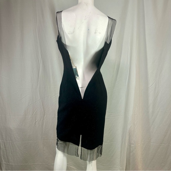 Tracy Reese Couture-Inspired Black Lurex Rose Dress Size 2 NWT Original $300 - Picture 12 of 13